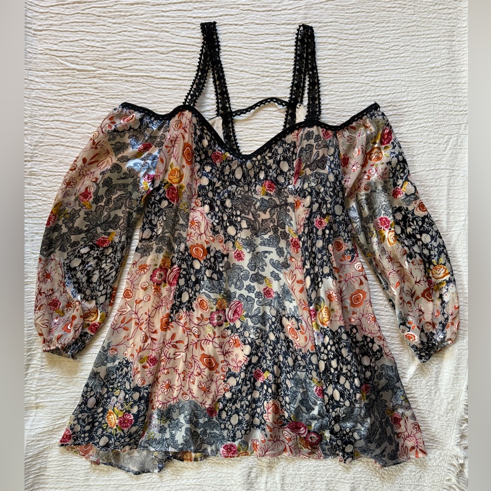 Free People Multicolor Floral Mini Dress